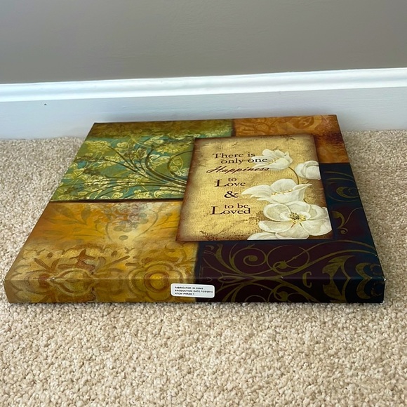 Stretched Canvas Wall Art There is only one Happiness to Love 11.75" x 11.75” - Picture 4 of 4